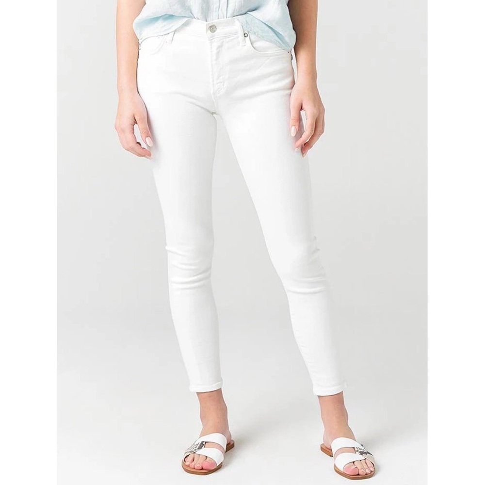 AGOLDE Sophie White High Rise Cropped Skinny Jeans